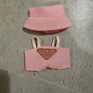 Labubu pin for love pink  2 piece outfit
